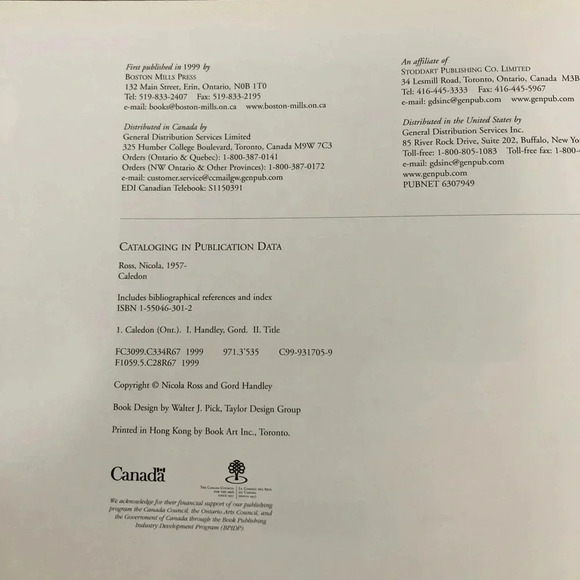 Caledon Ontario Book - Picture 2 of 7